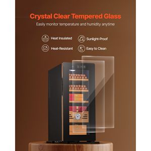 Humidor Elettrico per Sigari da 33L con 250 Ripiani in Legno di Cedro Spagnolo, Controllo della Temperatura per Uso Domestico - Product Image 5