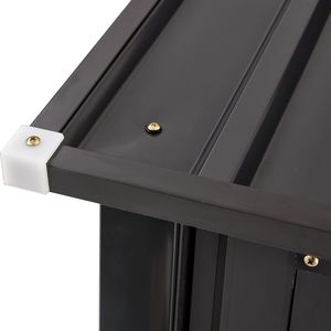 Casetta da Giardino in Metallo 3x3 FT con Porta Singola Chiudibile a Chiave, Piccolo Ripostiglio per Attrezzi - Product Image 6