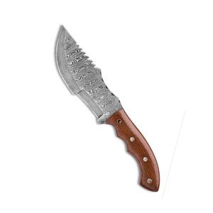 Couteau de chasse et de camping artisanal, magnifique, en acier Damas forgé, lame fixe, manche en bois Damas, cadeau pour lui - Product Image 2