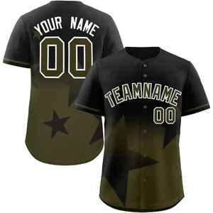 Camiseta de béisbol ligera para hombre, de secado rápido, estilo jersey con botones, colores sólidos simples con diseño de franjas personalizadas. - Product Image 6