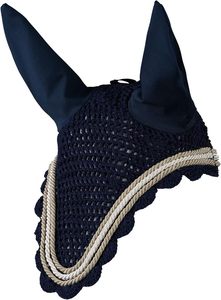 Protector de Orejas para Caballo, Tipo Peacoat, Color Azul Oscuro, Malla Antimoscas, Gorro con Malla, Producto Ecuestre, Color Azul Oscuro - Product Image 5