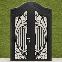 Porte en fer forgé sur mesure, porte d'entrée en fer forgé, porte d'entrée décorative en métal pour villas, maisons de luxe et propriétés de luxe