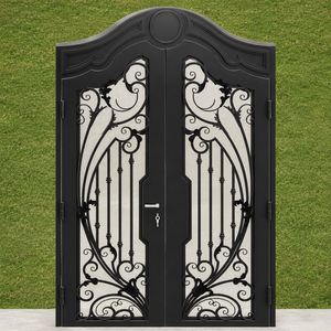Puerta de Hierro Forjado Personalizada, Puerta de Entrada Decorativa de Metal para Villas, Mansiones y Propiedades de Lujo - Product Image 3