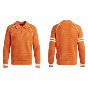 Fabricante de Ropa Personalizada, Camisetas Polo de Punto de Color Liso con Puños Acanalados, Cuello Camisero, Corte Relajado - Product Image 2