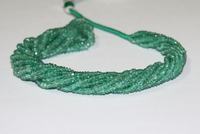 Cuentas facetadas de esmeralda zambiana natural de calidad AAA, excelentes, de 4 mm, para la fabricación de joyas