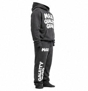 Ensemble de survêtement personnalisé en molleton pour hommes et femmes, sweat à capuche épais et pantalon de jogging, vêtements de sport en coton de qualité supérieure, fabricant OEM - Product Image 3