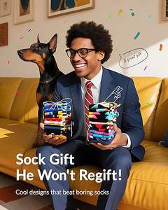 Chaussettes d'hiver décontractées pour hommes de qualité supérieure, personnalisables, respirantes, confortables, en Spandex/Nylon tricoté, résistantes aux déchirures - Product Image 3