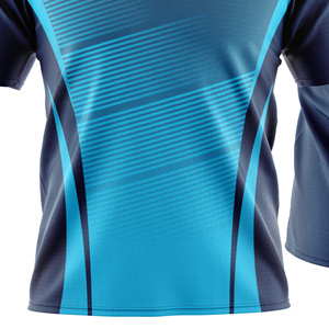 Men's Sublimated 100% <b>Polyester</b> Soccer Jersey Short Sleeve Moisture Wicking Regular Fit Gradient for Black Turn-down Collar - Product Image 6