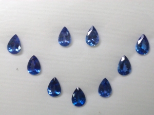 Tanzanita de la mejor calidad, calidad 3A, 7x10mm, facetada en forma de pera, juego de 9 piezas, aproximadamente 18 quilates, para joyería personalizada, PDM GEMS - Product Image 3