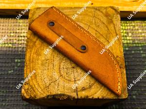Funda de Cuero Moderna Hecha a Mano de Alta Calidad para Cuchillos, de Piel de Vaca Genuina, con Presilla Vertical para Cinturón, Ligera, para Caza y Camping - Product Image 4