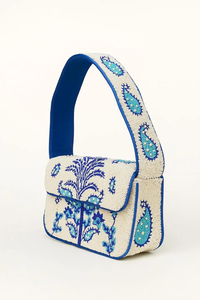 Bolso de Hombro de Lujo con Cuentas Bordadas y Cierre de Botón para Novias y Eventos Especiales por Whimsy Art Craft - Product Image 2