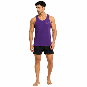 Tela fresca de verano que mantiene el uso diario cómodo con la camiseta sin mangas para hombre con soporte suave para correr, hacer ejercicios y practicar deportes. - Product Image 1