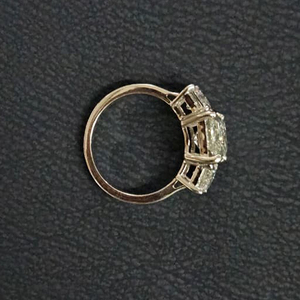 RIZTA JEWELS 14kt Gold Radiant Cut D Color Lab Grown Diamond Wedding Band for Women & <b>Couple</b> IGI Certified VS2 Clarity - Product Image 5