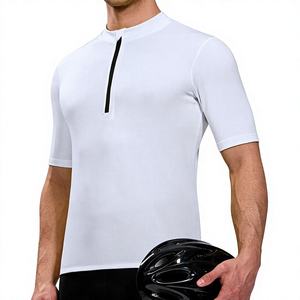 WARPRO INDUSTRY Red Latex Long Sleeve Non-Slip Quick Dry 220g Unisex <b>Cycling</b> Jersey with Geometric Pattern and Full Zip Front - Product Image 3