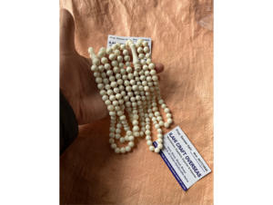 Tasbih Misbaha de 33 cuentas, pulido, rústico, islámico moderno, ecológico, religioso, hecho de hueso de búfalo. - Product Image 3
