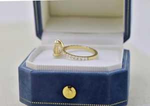 Bague en or jaune 14 carats avec diamant CVD de laboratoire certifié IGI 4 carats VS1 couleur F, bijoux fins pour femmes, design luxueux - Product Image 3