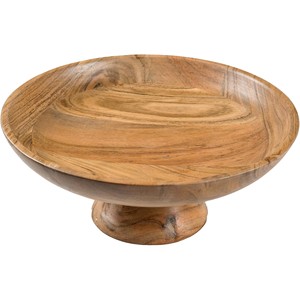 Bol à fruits en bois fait main, teinté noyer, design contemporain, pour table |   Vente en gros - Product Image 1