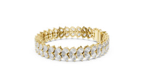 Bracelet en or jaune 14 carats avec diamant de laboratoire en forme de poire pour femme, à porter au quotidien |   Diamant pur cultivé en laboratoire - Product Image 6