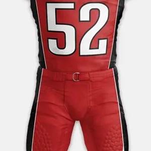 ชุดยูนิฟอร์มอเมริกันฟุตบอลสั่งทำขายส่ง ไซส์ใหญ่ แขนสั้น ผลิตจากโพลีเอสเตอร์ 100% ผลิตในปากีสถาน ชุดฝึกซ้อม - Product Image 5