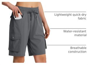 Shorts cargo pour femmes, impression de logo personnalisée, 100% coton, prix bas, vêtements de randonnée, coupe décontractée, vente en gros de shorts cargo pour femmes - Product Image 4