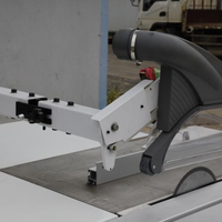 Scie à panneaux à table coulissante de précision à 45 degrés avec levage électrique pour la découpe du bois