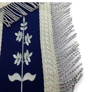 High Quality Customized Masonic <b>Aprons</b> Master Blue Lodge Embroidery Crafts Royal Blue <b>White</b> Silver Embroidery Needlework - Product Image 3