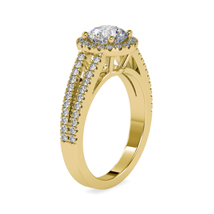 Trending Product 1.15 Carat Lab-Grown Round Cut Diamond <b>Ring</b> Engagement Wedding <b>Ring</b> Jewelry 14k Yellow Gold eternity vermeil - Product Image 4