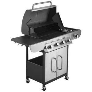 Griglia a Gas Propano con 4 Bruciatori, Area di Cottura di 425 Pollici Quadrati, Griglie in Acciaio al Carbonio Smaltato, 52.000 BTU per Giardini Esterni - Product Image 3