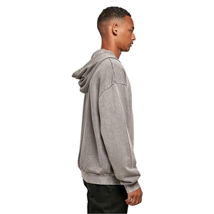 Nouveau style 2026 – Sweat à capuche décontracté pour homme en polyester/coton délavé à l'acide, personnalisable, motif uni, respirant, idéal pour l'automne - Product Image 2