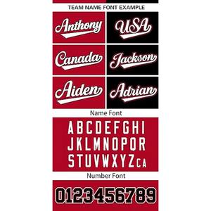 Veste bomber de baseball personnalisable, légère, respirante, noire et rouge, col montant, logo brodé, lettres élégantes, pour homme - Product Image 5