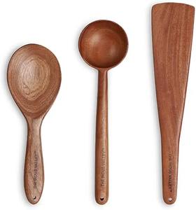 Ensemble de couverts en bambou écologiques réutilisables, ustensiles de cuisine durables, vaisselle de table - Product Image 5