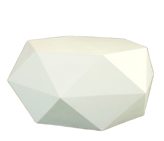 Vietnam Supplier Luxury White Concrete Coffee Table Modern Geometric Design Living Room Furniture