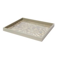 Plateau de service décoratif laqué avec motif floral pour table à manger, plateau de table coloré pour la décoration de la maison, fabriqué au Vietnam