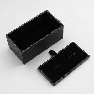 Caja de Regalo Rígida Negra de Lujo con Tapa, Caja de Empaque Texturizada Premium para Joyería, Cosméticos, Relojes y Productos de Alta Gama - Product Image 4