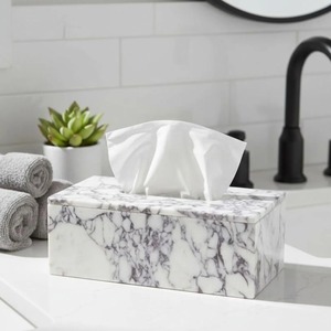 Designer Shaded Marble Tissue <b>Box</b> Case Perfect for Countertop <b>Vanity</b> Bed Side Use and Dining Table Setup Wholesale From India - Product Image 1