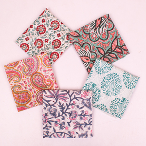 Juego de 5 Accesorios Hechos a Mano, Ligeros y Ecológicos, para el Cabello y la Muñeca, con Diseño Floral Paisley Boho - Product Image 3