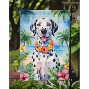 Bandera de jardín Luau dálmata Multicolor, buzón decorativo para patio, ilustraciones, camas de flores, tamaño complementario - Product Image 3