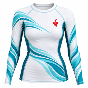 Camiseta Deportiva Transpirable de Manga Larga para Mujer, Protección UV, Elástica, de Secado Rápido, para Natación, Surf, Fitness al Aire Libre - Product Image 1