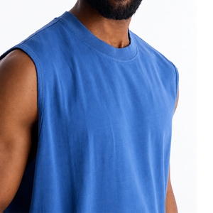 Camiseta Deportiva sin Mangas de Algodón 100% Premium, Venta al Por Mayor, Logotipo Personalizado, Estilo Casual y Relajado, Fabricante de Camisetas para Hombre OEM, Venta al Por Mayor - Product Image 2