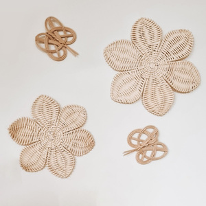 Toddler playroom wall accessories natural fiber hanging <b>ornaments</b> lowest cost rattan decor pieces - Product Image 2