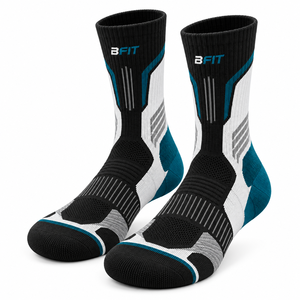 Premium Performance Athletic Crew Socks with Breathable Mesh and Arch Support - Product Image 1