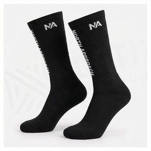 NORTH APPAREL Black <b>Knee</b> <b>High</b> Athletic <b>Socks</b> Breathable Basketball Crew <b>Socks</b> for Adults Summer Sport Wear - Product Image 3