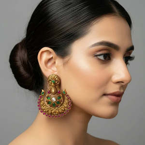 Fashion Chandelier Earrings Peacock Chandbalis - Product Image 1