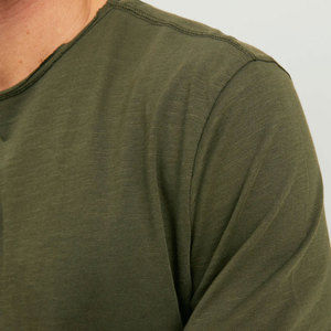 Camisetas de Moda Unisex de Primera Calidad al por Mayor, Camiseta de Algodón Supima Pima Marrón para Damas, Hombres y Unisex, Algodón Peinado - Product Image 4