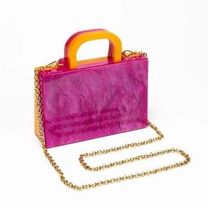 Pochette de soirée en résine pour femme, accessoire de mode avec cristaux pour les fêtes - Product Image 5