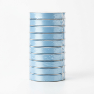 Cinta de Satén Azul Bebé de 12 mm, de una Sola Cara, Directo de Fábrica, 10 Rollos x 8 Metros, para Cajas de Regalo para Bebés, Decoración para Revelación de Género, Bolsas, Venta al por Mayor - Product Image 1