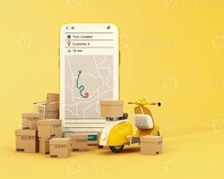 Aplicación de Comercio Rápido con Conexión a Internet para Entrega Global, Seguimiento de Pedidos de Comida y Productos Esenciales, Entrega a Domicilio Bajo Demanda - Product Image 3