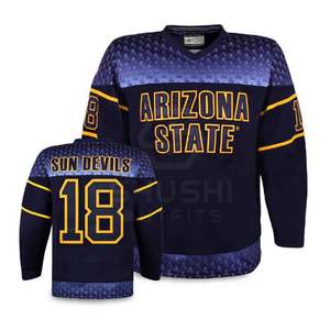 Maillots de hockey d'été personnalisés de haute qualité avec tissu antibactérien et anti-humidité, logo brodé, noms d'équipe personnalisés - Product Image 3