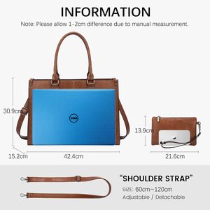 Bolso Tote de Cuero PU Clásico de Alta Calidad para Mujer, Casual, con Dos Asas, Cierre de Cremallera, Duradero, para Uso Diario, Correa Ajustable, Patas Metálicas - Product Image 5