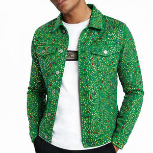 Chemises en jean bleu uni pour hommes, grande taille, style décontracté, douces et confortables, tissage tricoté, mode personnalisée - Product Image 2